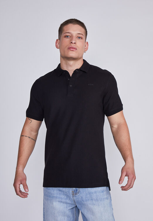 Polera Hombre Negro Polo Sioux