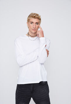 Polera Manga Larga Oriental Blanco Sioux