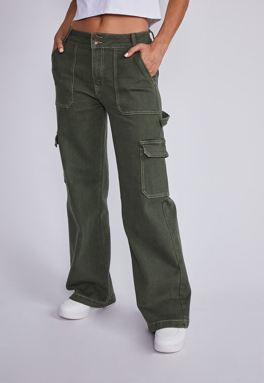 SIOUX JEANS, Moda y Tendencia, SIOUX JEANS, Compre Pantalon Mujer Verde  Denim Tipo Carpintero Sioux Por CLP 29990