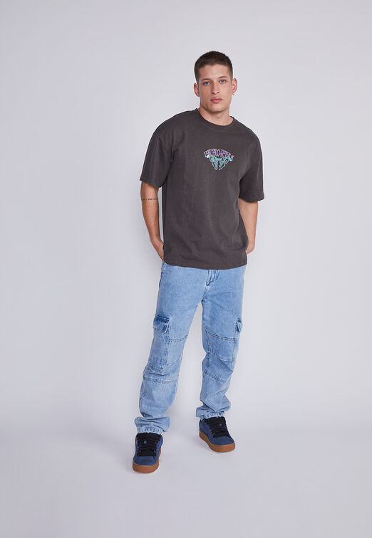 Jeans Hombre Azul Regular Baggy Sioux