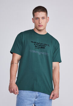 Polera Hombre Verde Canciones Sioux