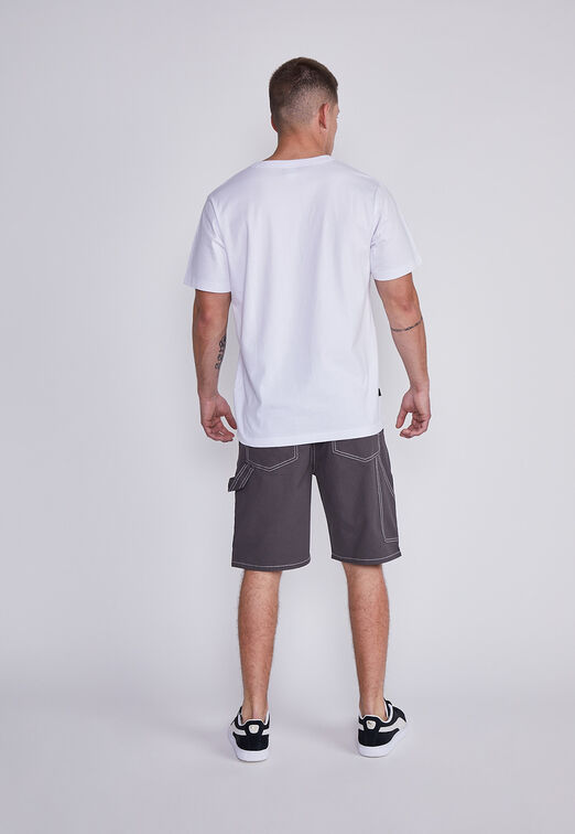 Bermuda Hombre Negro Hilo Contraste Sioux