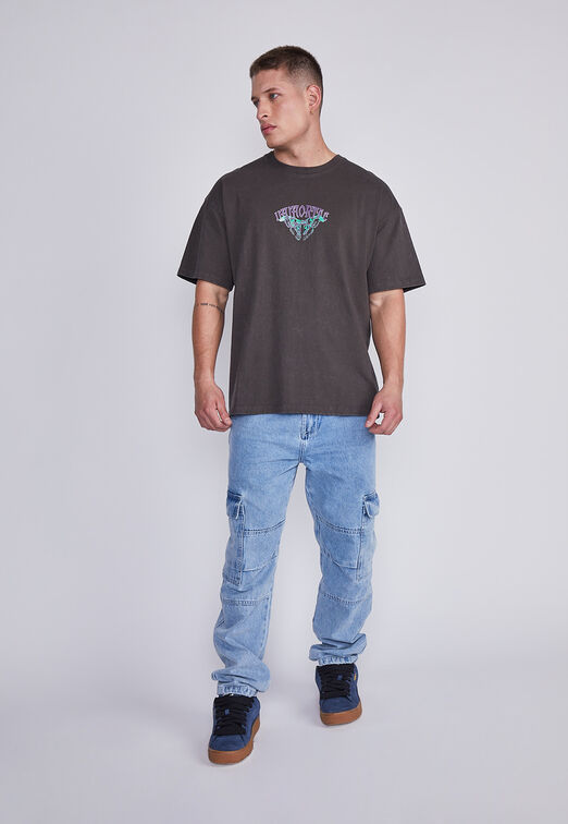 Polera Hombre Gris Mariposa Sioux