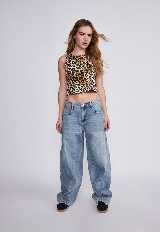 Peto Mujer Beige Leopardo Sioux