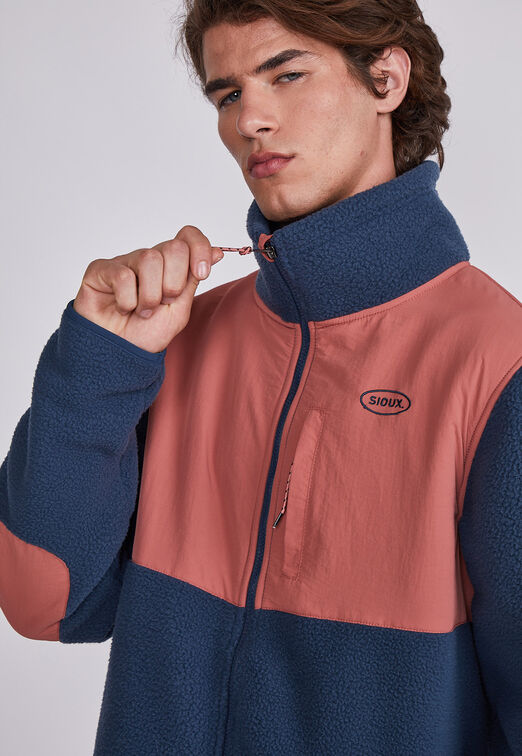 Chaqueta Hombre Azul Impermeable Polar Sioux