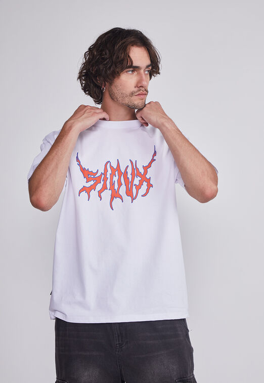 Polera Hombre Blanco Week Orange Sioux
