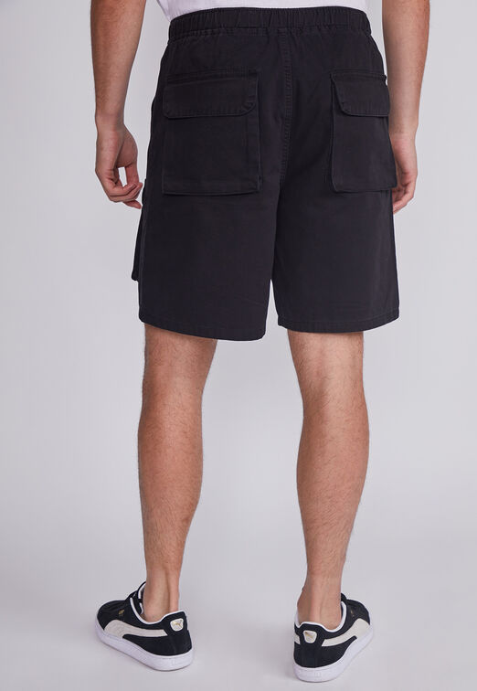 Bermuda Hombre Negro Elastico Y Broche Sioux