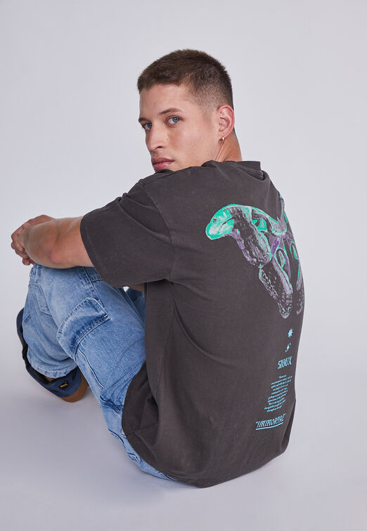 Polera Hombre Gris Mariposa Sioux