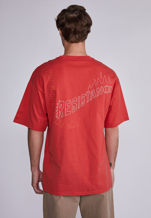 Polera Hombre Rojo Resistence Sioux