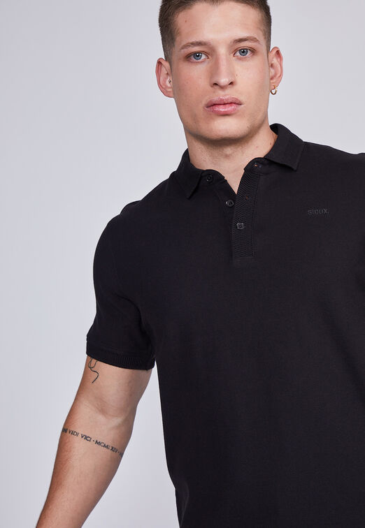 Polera Hombre Negro Polo Sioux