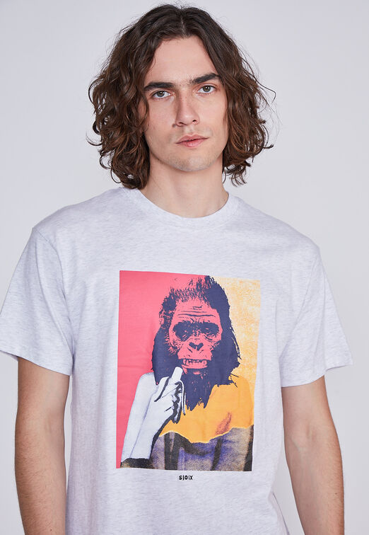 Polera Hombre  Mono Gris Sioux