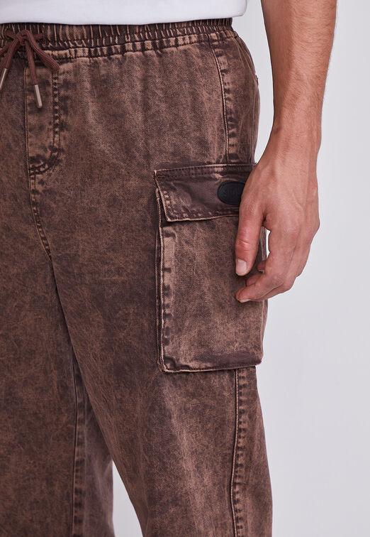 Pantalon Hombre Cafe Pretina Elasticada Sioux