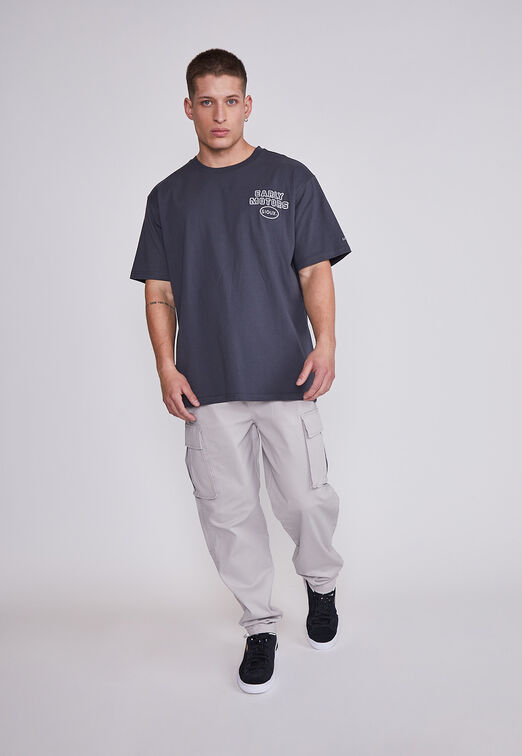 Polera Hombre Gris Motors Relieve Sioux