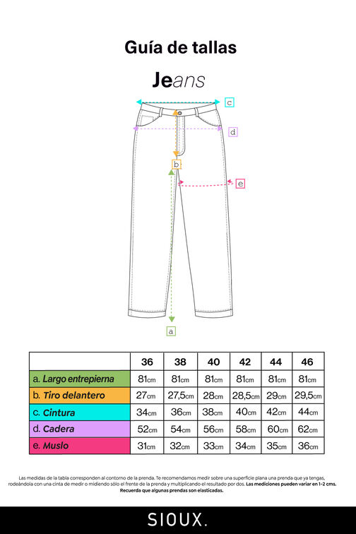 Jeans Mujer Azul Wide Leg Tachas Costado Sioux