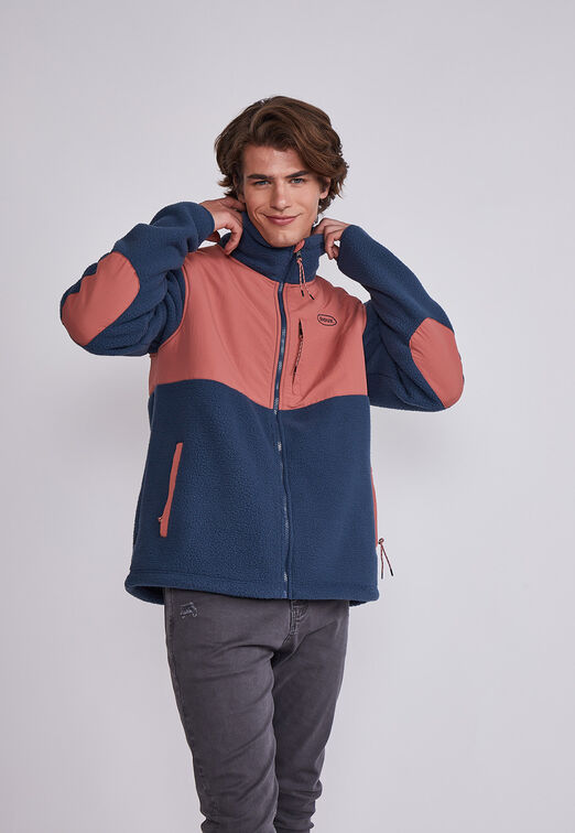 Chaqueta Hombre Azul Impermeable Polar Sioux