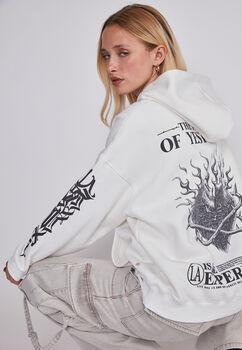 Poleron Mujer Heart Blanco Sioux