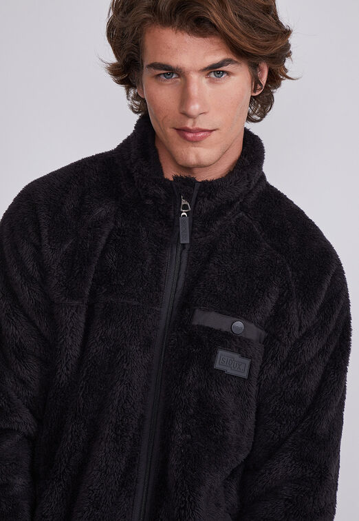 Polar Hombre Negro Peludo Cierre Completo Sioux