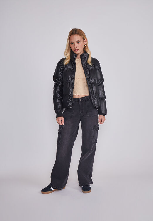 Chaqueta Mujer Puffa Negro Sioux