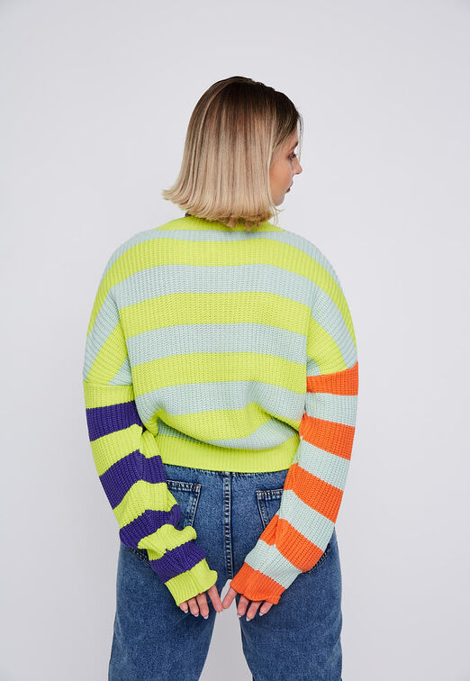 Sweater Rayas Verde Sioux