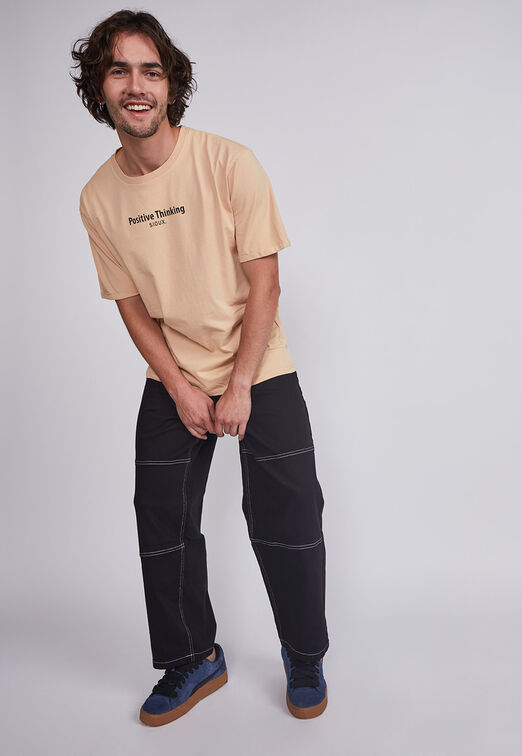 Pantalon Hombre Negro Baggy Sioux