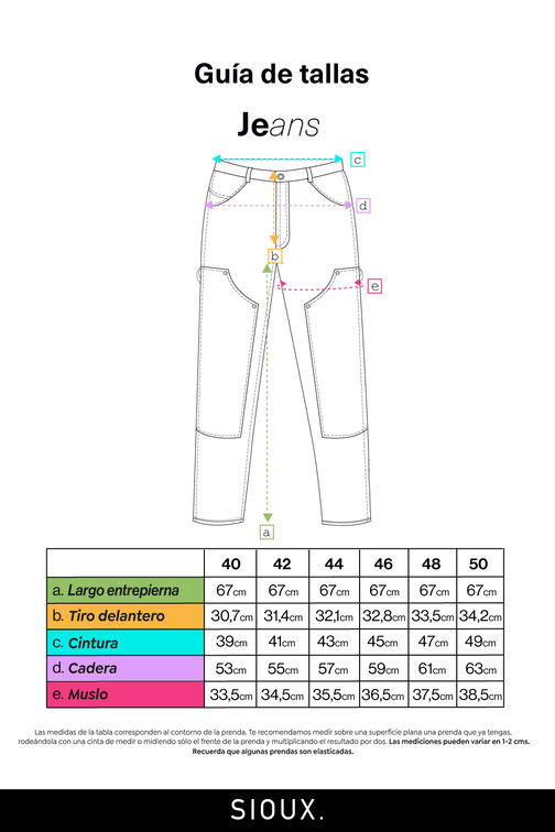 Jeans Hombre Azul Claro Cowboy Sioux
