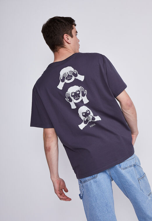 Polera Hombre Acero 3 Monos Sioux