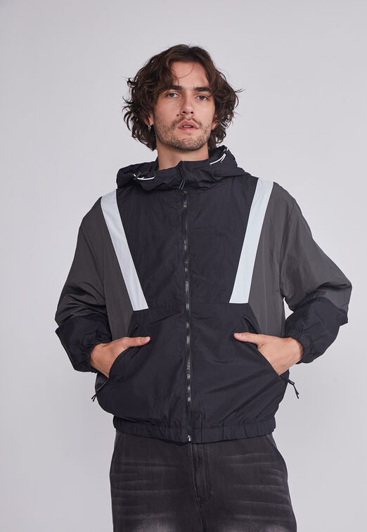 Cortaviento Hombre Negro Vintage Sioux
