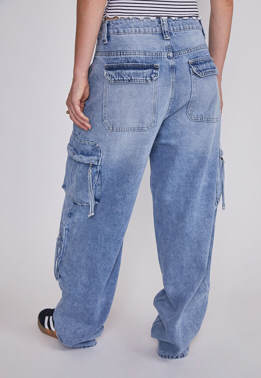 Jeans Mujer Baggy Azul Sioux