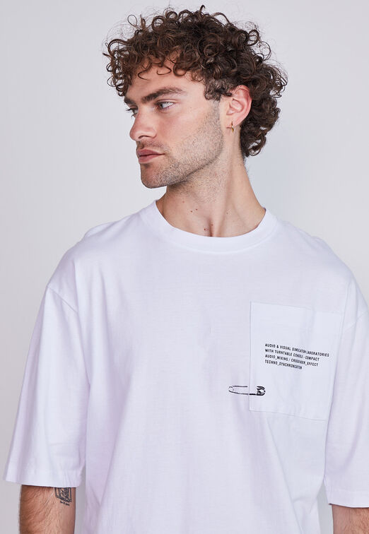 Polera Hombre Alfiler Blanco Sioux