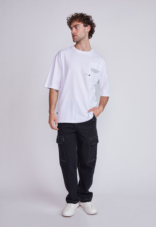 Polera Hombre Alfiler Blanco Sioux