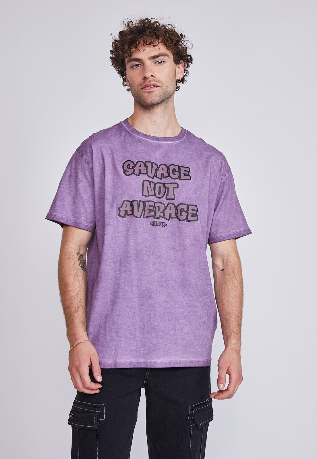 Polera lila hombre hotsell