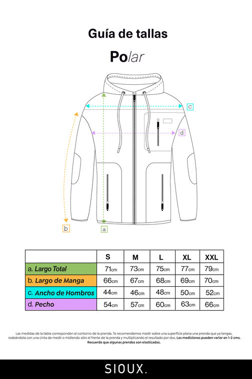 Chaqueta Hombre Azul Polar tipo Cotele Sioux
