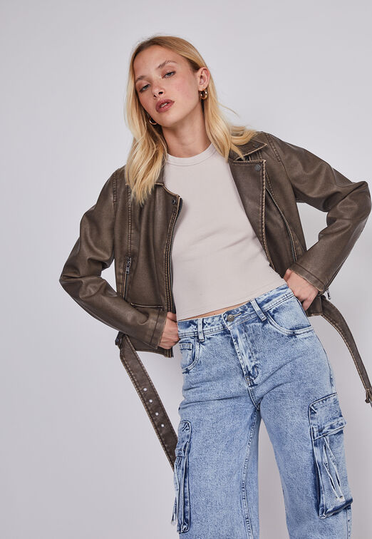 Jeans Mujer Cargo Multibolsillos Azul Sioux
