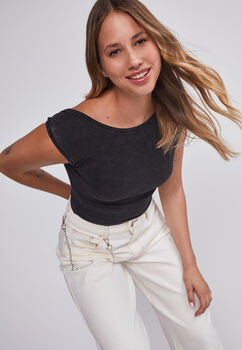 Pantalon Mujer Blanco Baggy Cadena Sioux