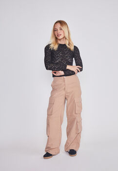 Pantalon Mujer Cargo Basta Cafe Sioux