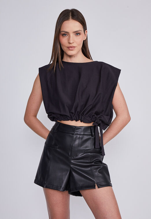 Peto Mujer Negro Amarra Cintura Sioux
