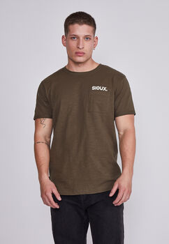 Polera Hombre Verde Bolsillo Sioux