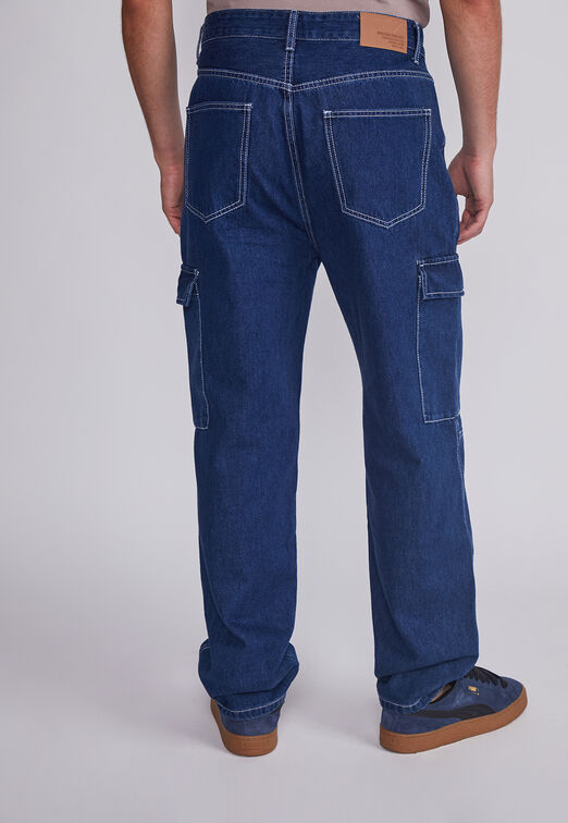 Jeans Hombre Azul Recto Contraste Sioux