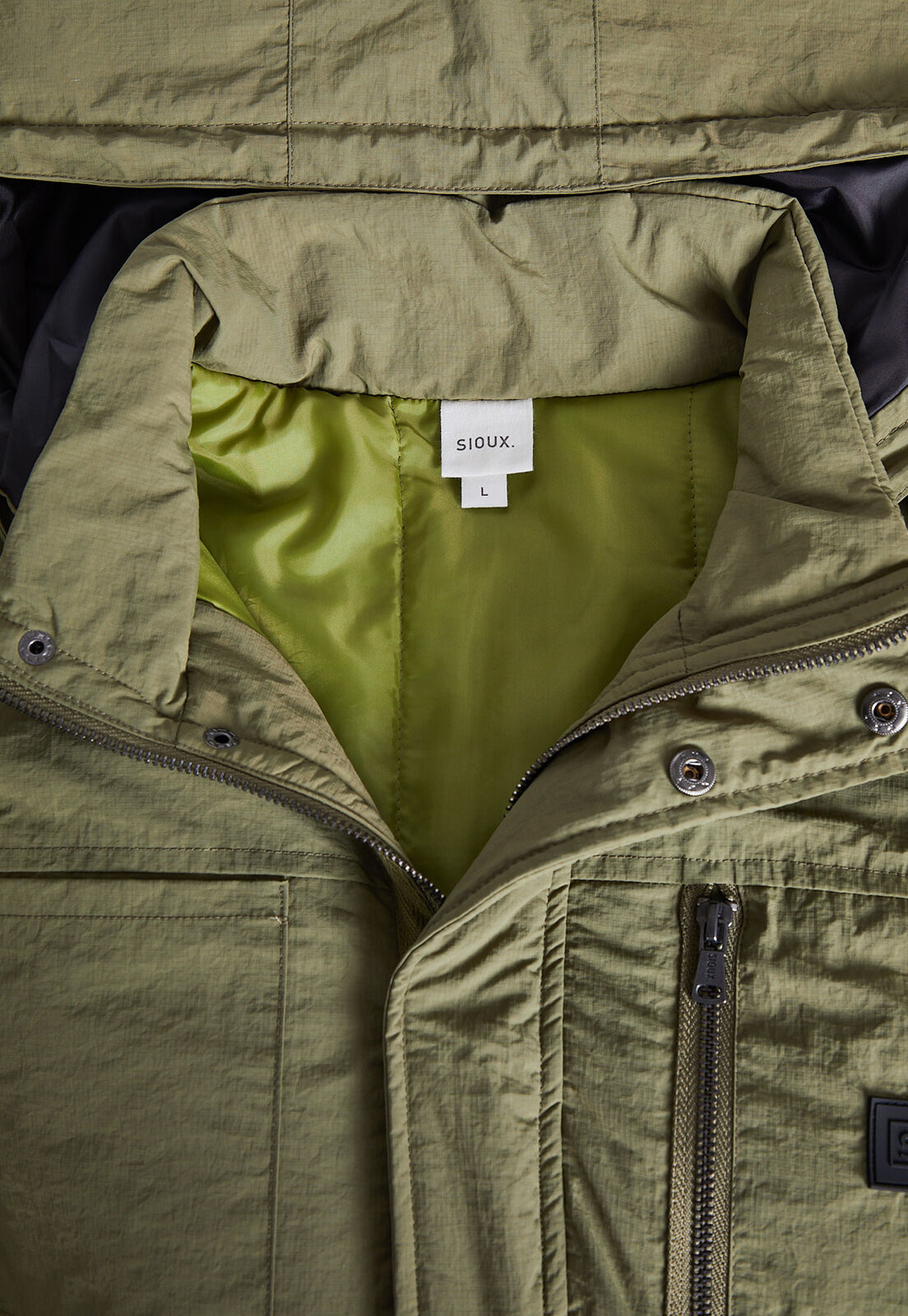 Chaqueta verde larga hombre clearance