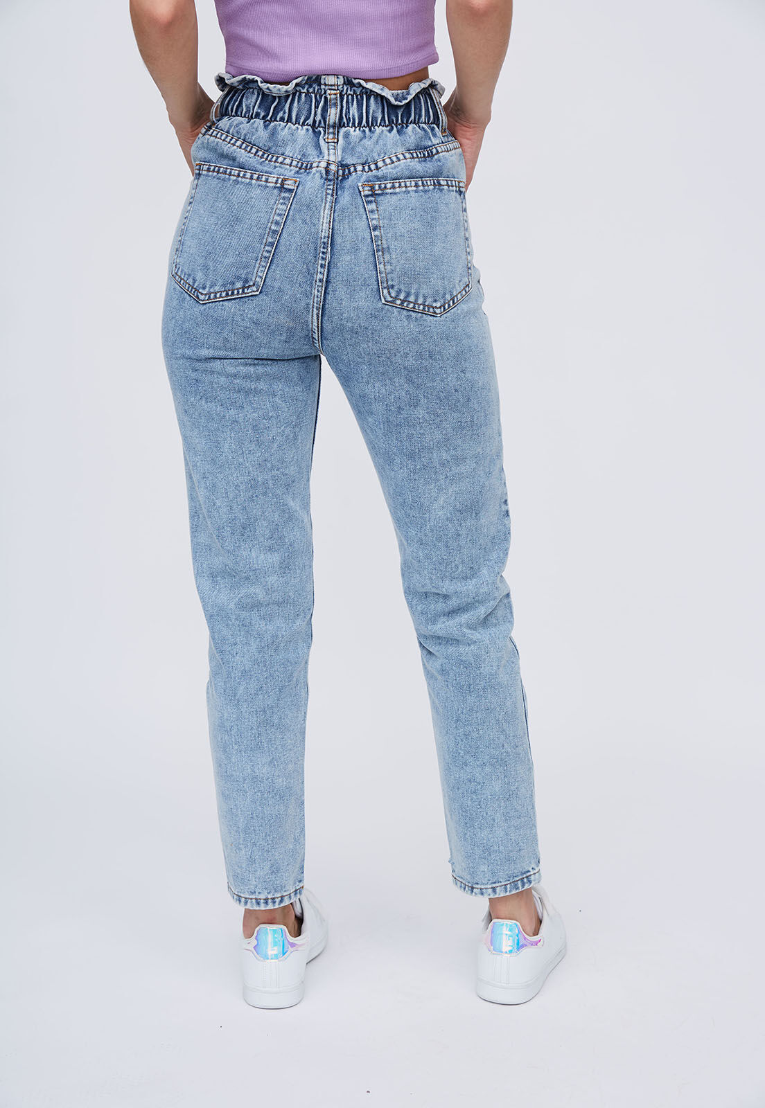 Jeans con pretina clearance elasticada