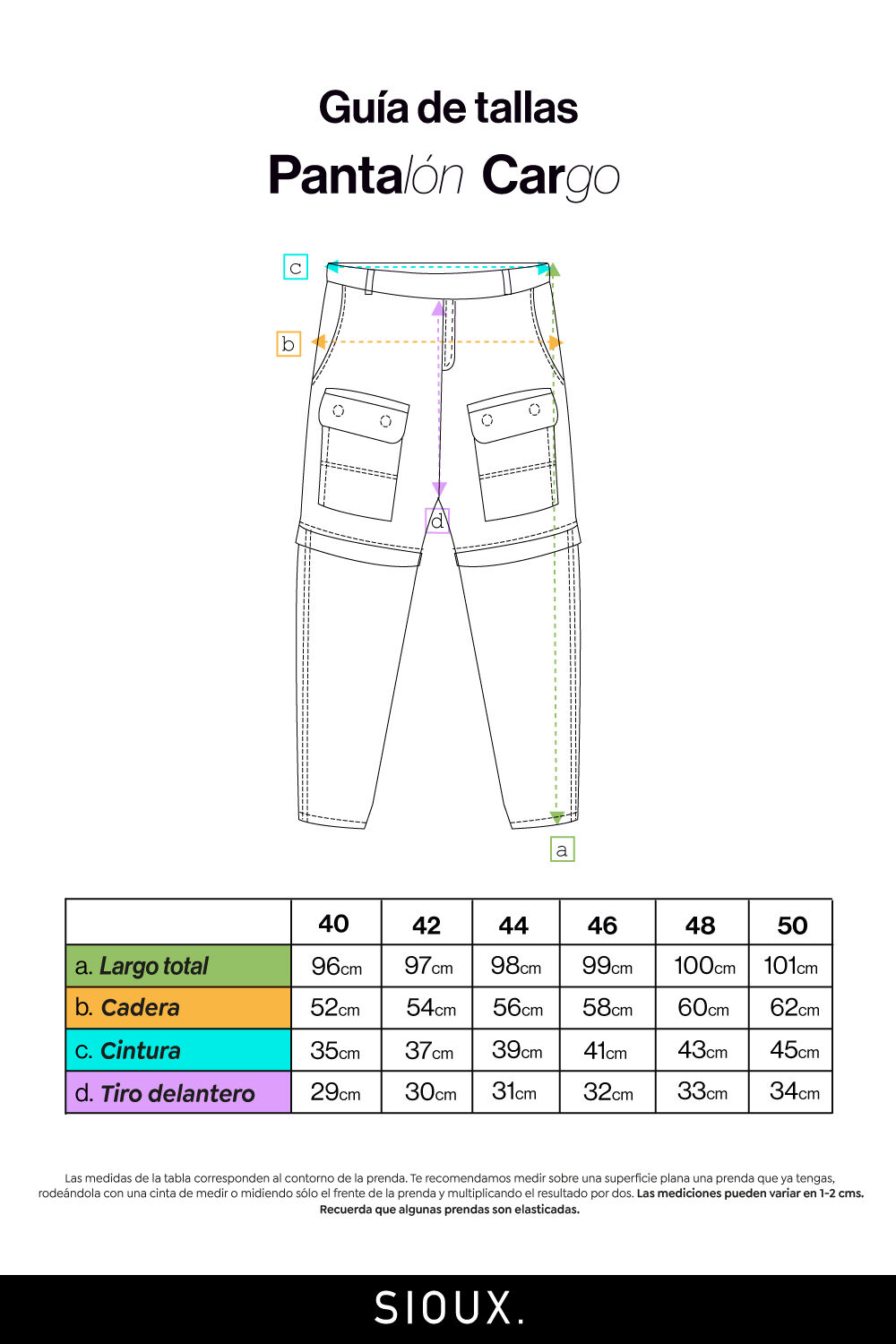 Tabla de pantalones new arrivals hombre