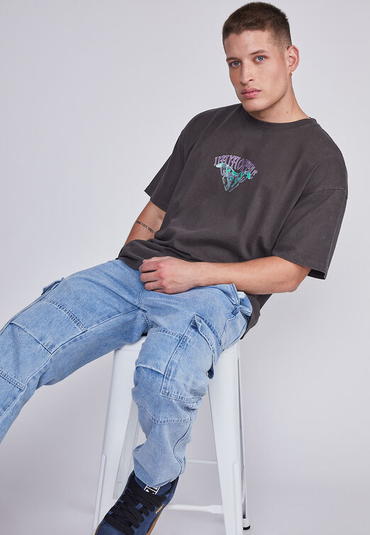 Jeans Hombre Azul Regular Baggy Sioux