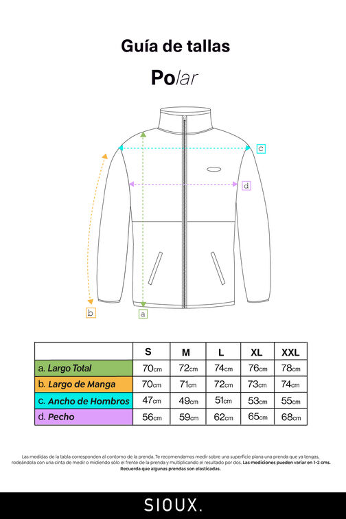 Chaqueta Hombre Azul Impermeable Polar Sioux