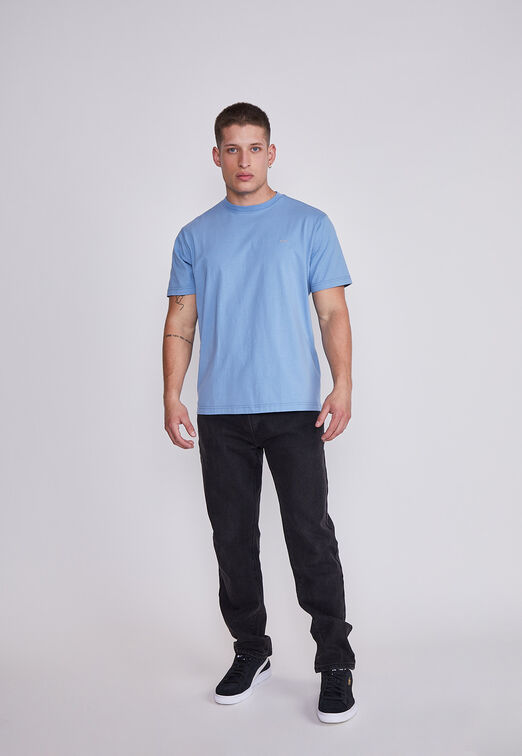 Polera Hombre Celeste Basica Sioux