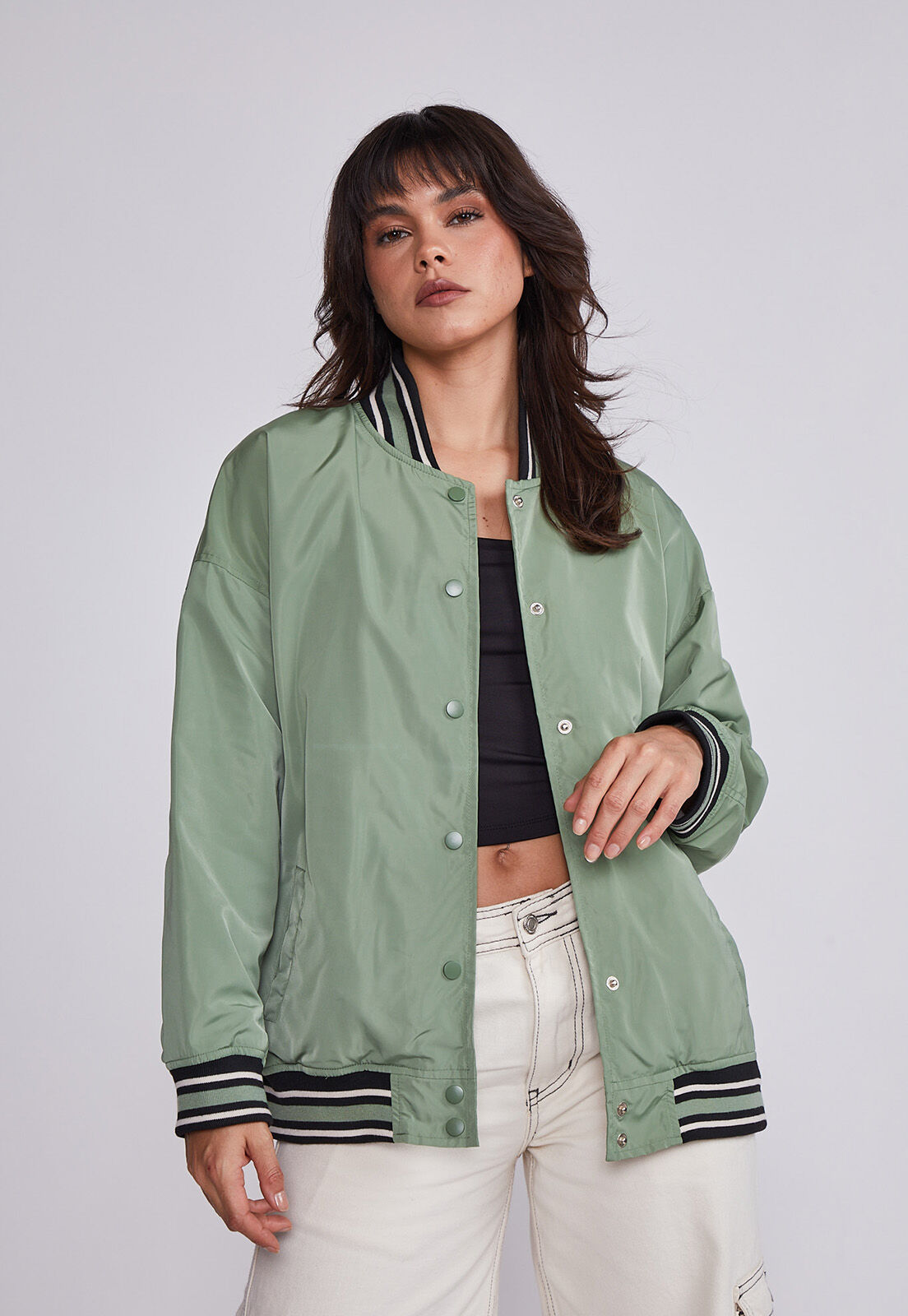 Bomber larga mujer hot sale