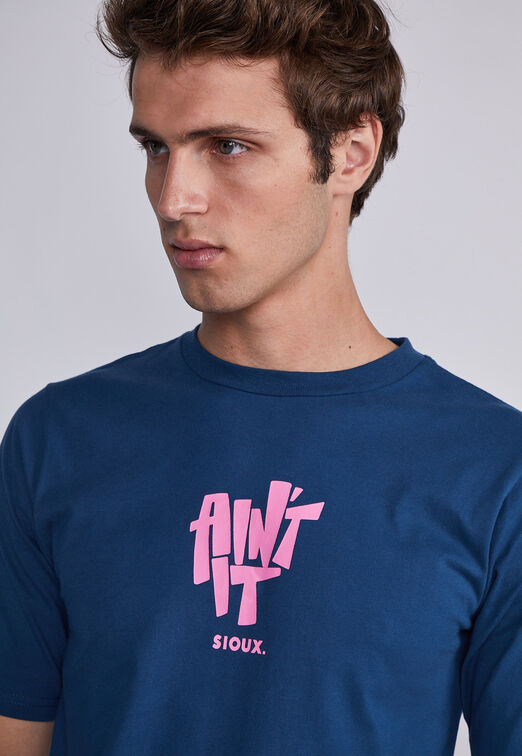 Polera Hombre Azul Big Ain't Sioux