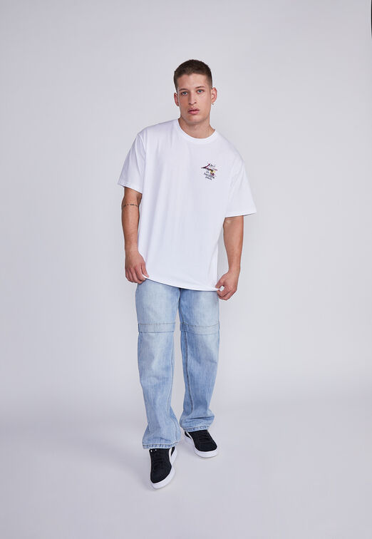 Jeans Hombre Celeste Regular Fit Corte Rodilla Sioux