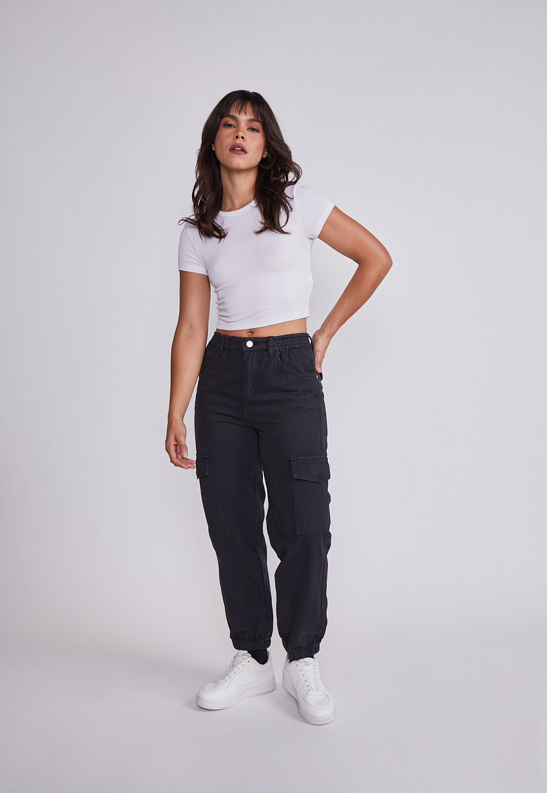 SIOUX JEANS Moda y Tendencia SIOUX JEANS Compre Jeans Mujer Negro Jogger Con Bolsillos Cargo Sioux Por CLP 14990 SIOUX JEANS