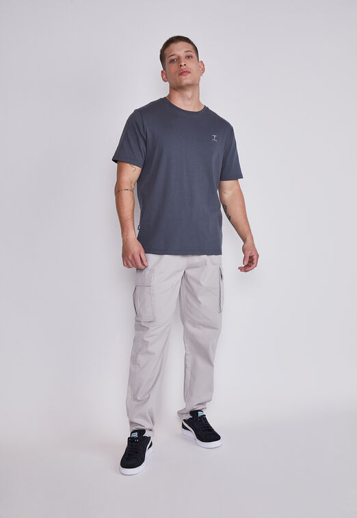 Polera Hombre Acero Bordado Sioux