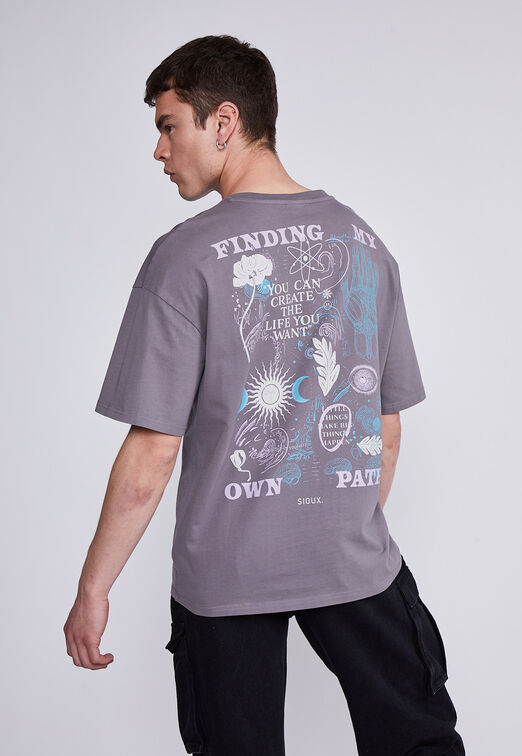 Polera Hombre Gris Mano Sioux